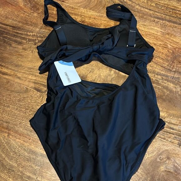 VIMPUNEC One Piece Tummy Control High Waisted Cut Out Swimwear M - Picture 5 of 8